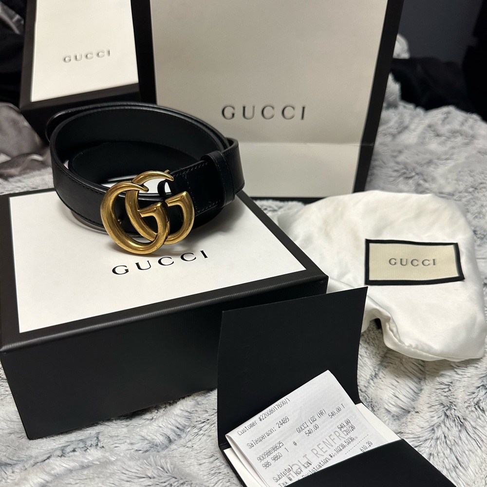 Authentic Gucci GG Marmont Belt- Medium size 90.